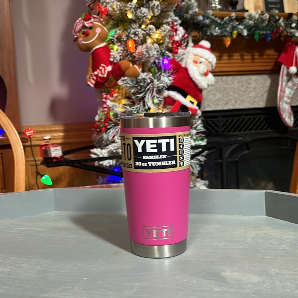 YETI prickly, pear, Pink 20oz Rambler Tumbler NWT